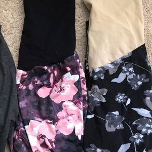 Floral maternity leggings